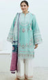 Embroidered Lawn 3pc with Silk Printed Chiffon Dupatta - KF061