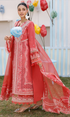 Unstitched 3 Piece Embroidered Chikn Kari RTW Dupatta Embroidered - AMARANTH