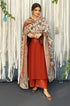 3PC Unstitched Dhanak Embroidered Shirt with Digital Printed Pashmina Wool Shawl and Embroidered Trouser-KW1402