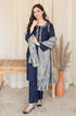 - Dhanak 3PC Unstitched Embroidered Shirt with Dhanak Printed Wool Shawl - KW110
