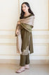 - 3PC Unstitched Dhanak Embroidered Shirt with Marina Dhanak Shawl - KW1112