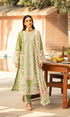 Unstitched Embroidered Lawn 3 Piece Chikn kari Suit Embroidered Dupatta - FIZZAH - KS1123