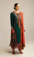 Embroidered Dhanak Suits Unstitched 3 Piece Unstitched - MARJAAN - KW110