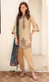 Unstitched Dhanak 3 Piece Luxury Embroidered - KW120